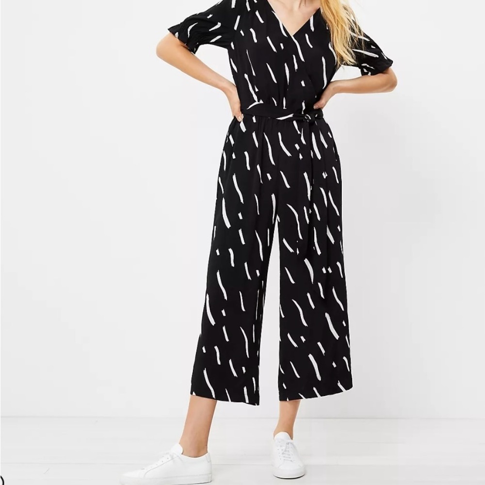 Black Patterned Jumpsuit